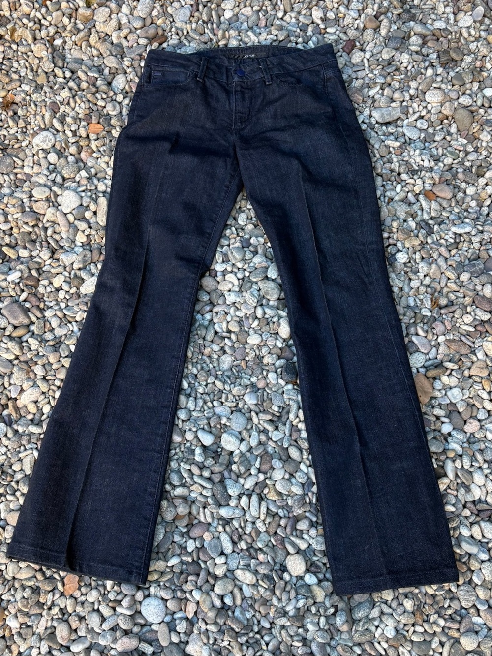 Joe's "Muse" lightly distressed wide-leg flare jeans - Size 26